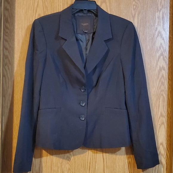 The Limited Collection gray 3 button closure blazer poly blend size 8 - Picture 2 of 8
